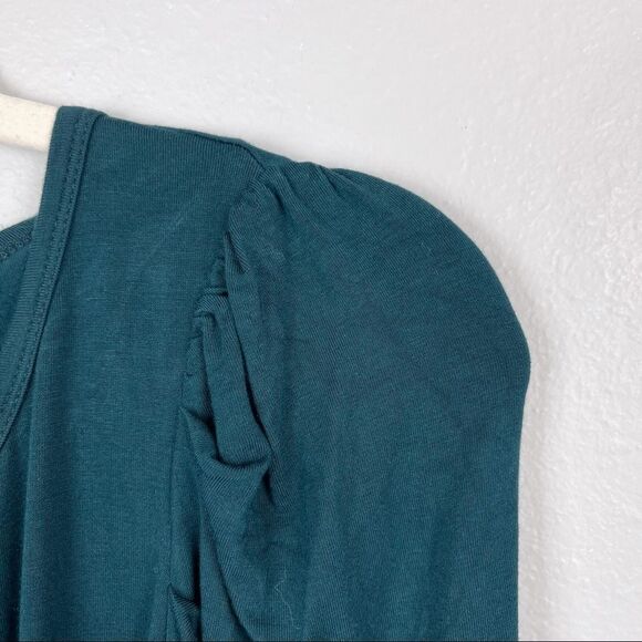 ANTHROPOLOGIE MAEVE Ceres Ruched Green Dress XXS - Picture 5 of 9